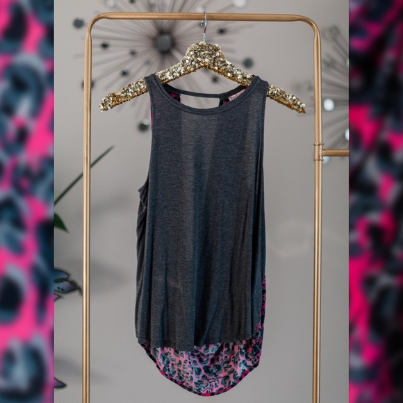 Juicy Couture Tops - Juicy Couture Pink Gray Leopard Print Tank